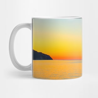 Sunset view from le Terrazze di Portonovo with axial color gradient sky Mug